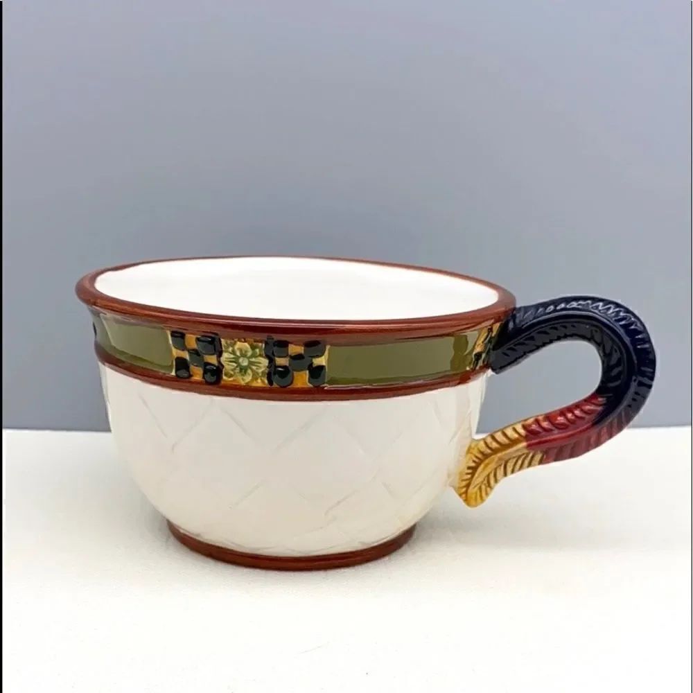 New Bella Casa by Ganz Ceramic Coffee Tee Cup Mug Rare